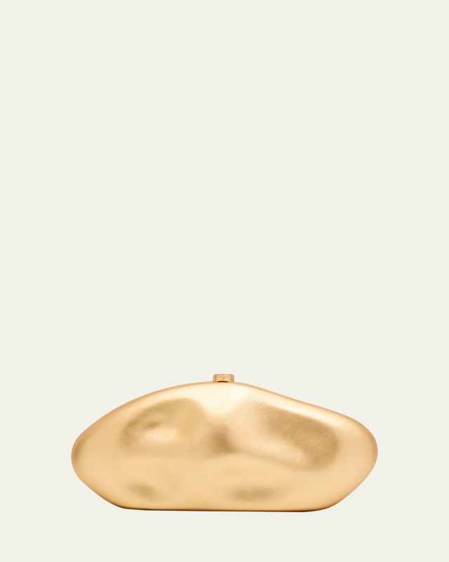 The Caldera Metallic Leather Clutch Bag